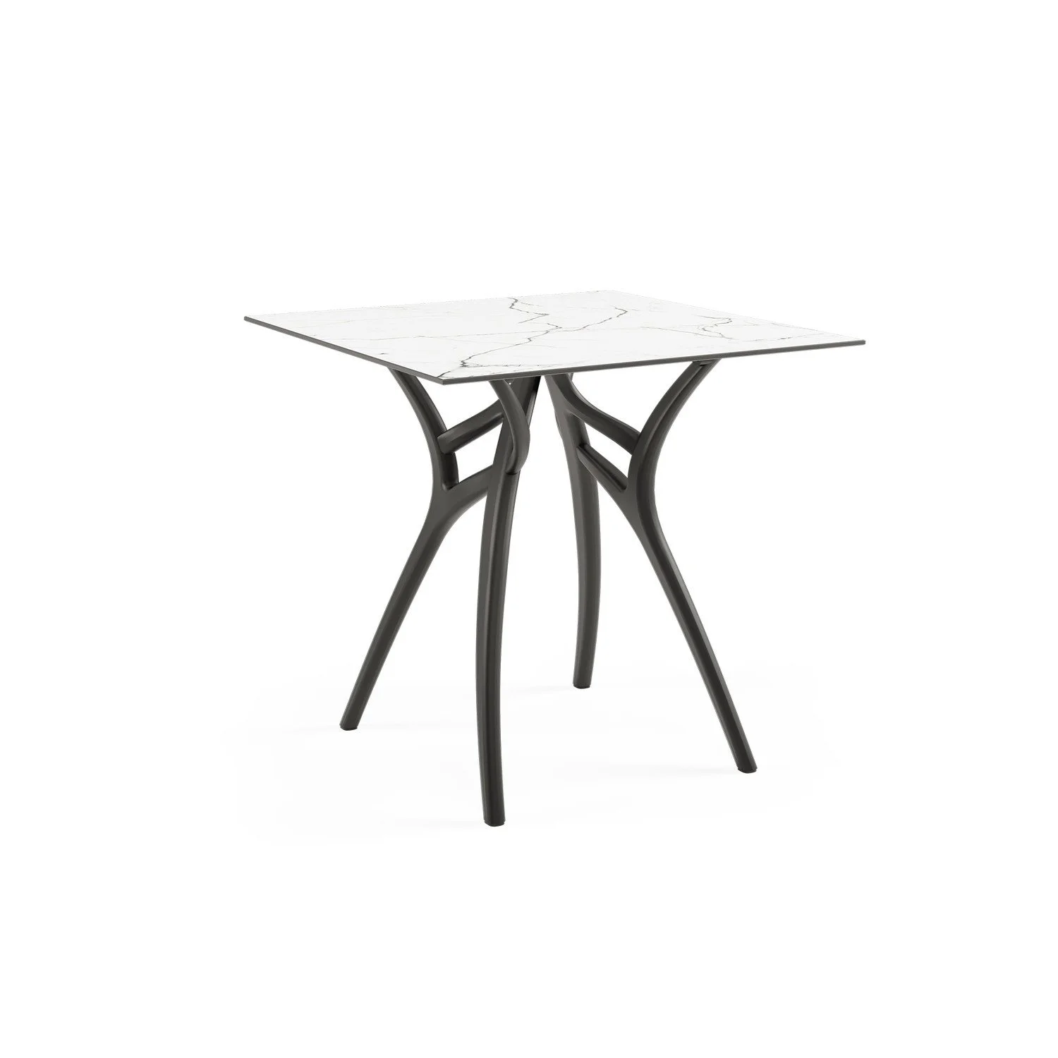 HPL White Marble Leg Black