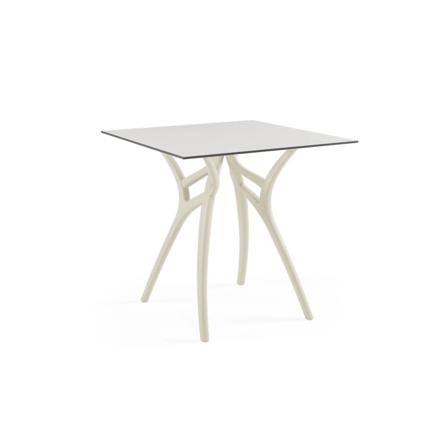 HPL Solid White Leg Beige