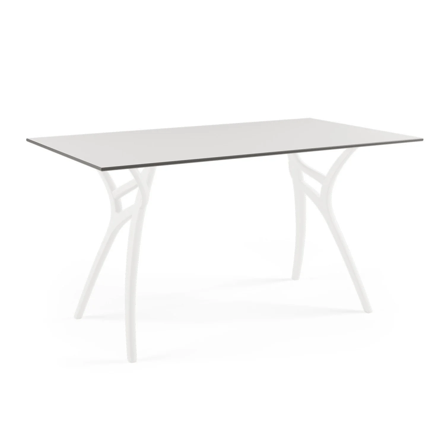HPL Solid White Leg Ivory White