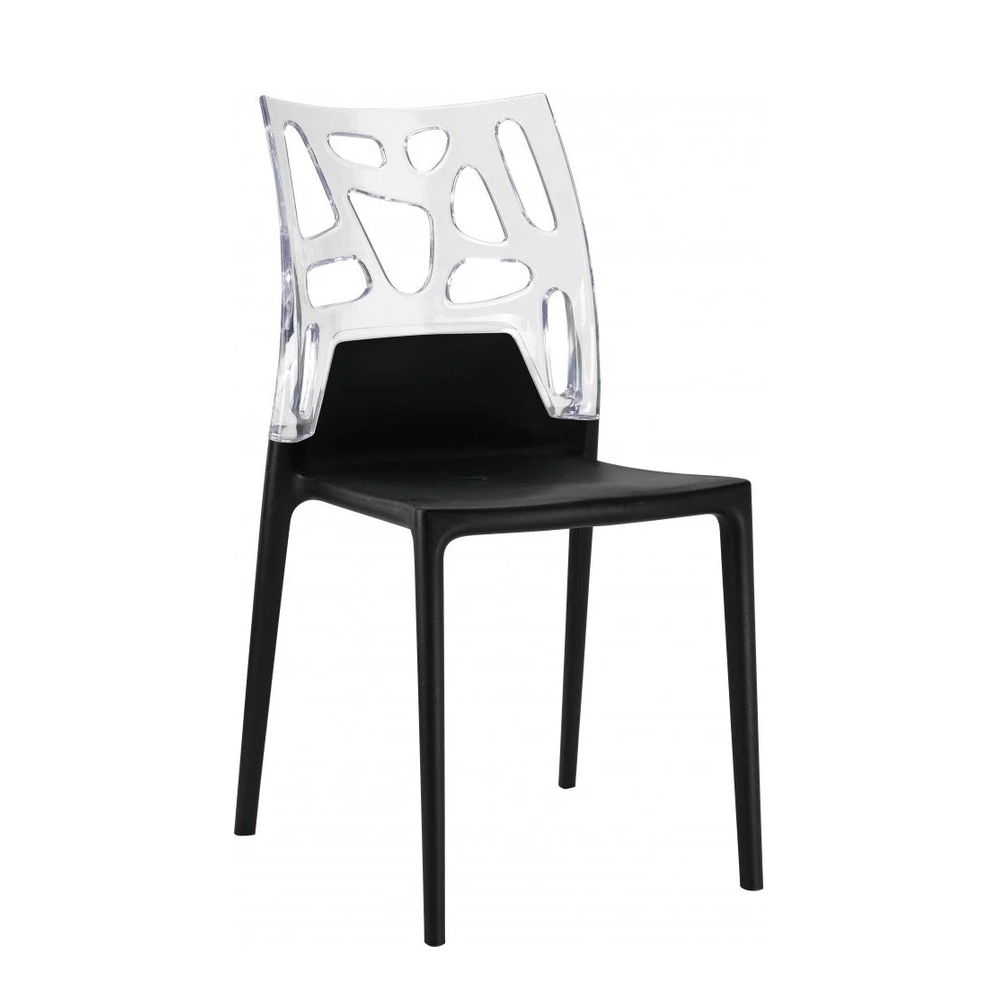 Ego Rock Black and Transparent chair