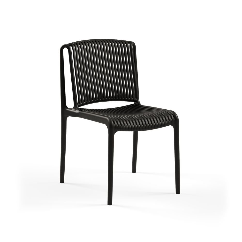 NES CHAIR | Indoor / Outdoor Suited | Stackable Up To: 4 pcs | Color: Black