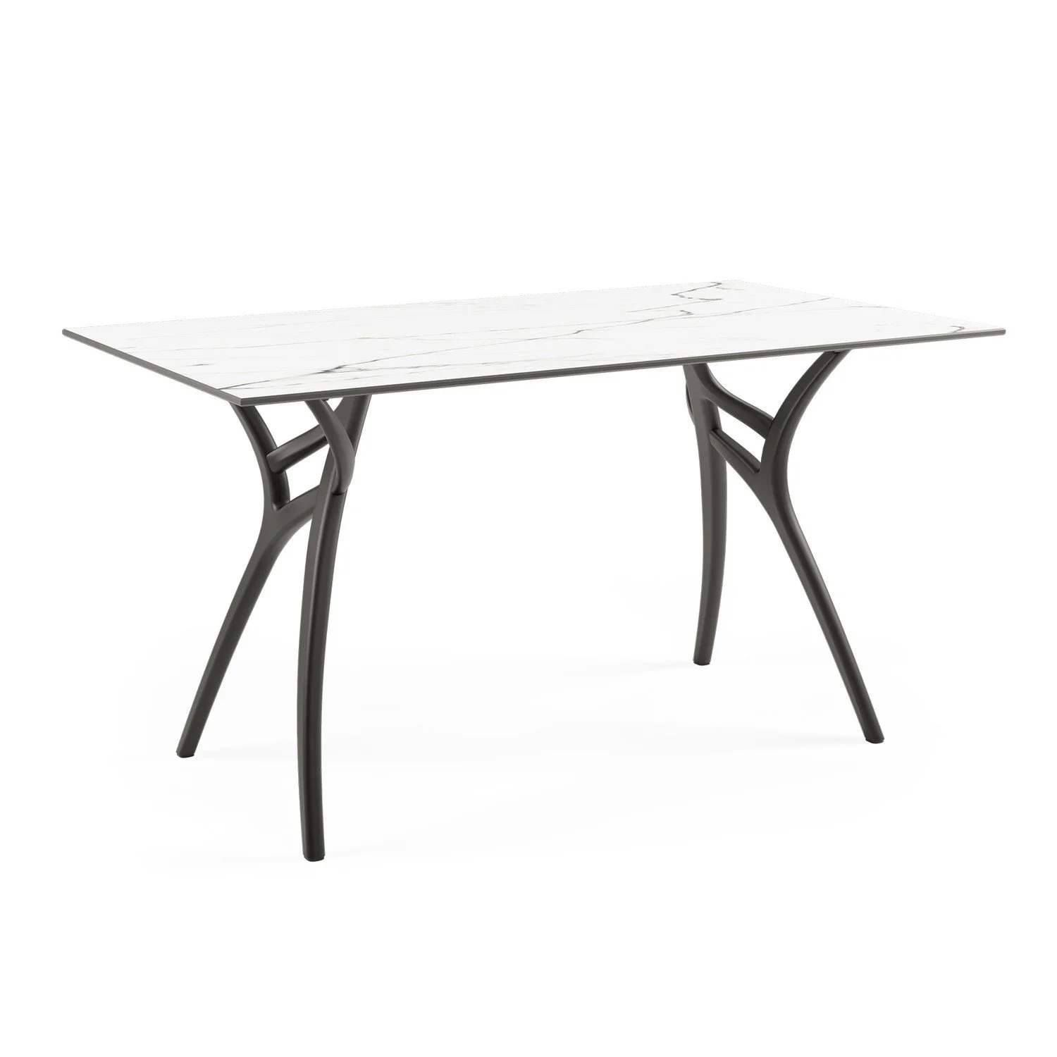 HPL White Marble Leg Black