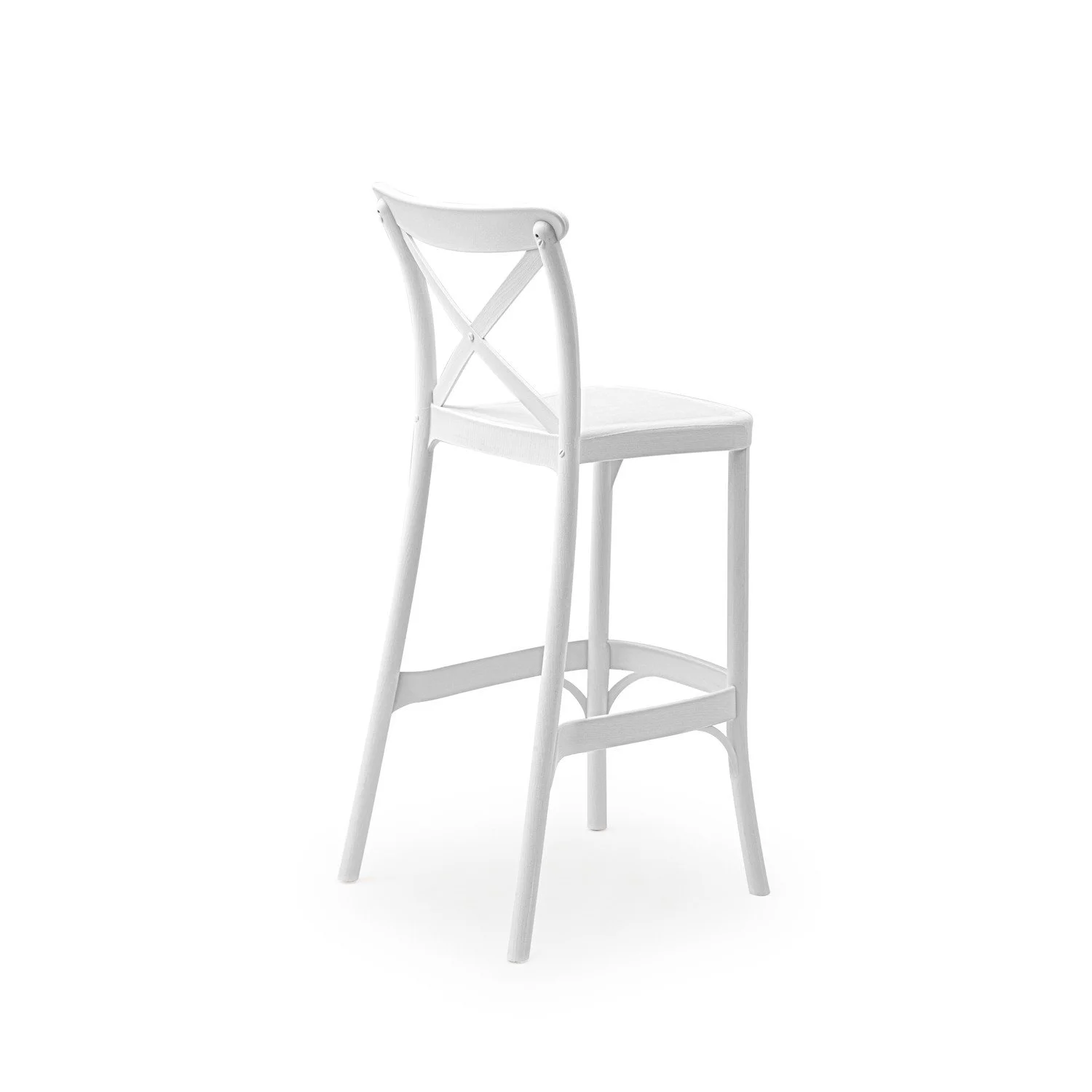 Capri Bar Stool Ivory White back