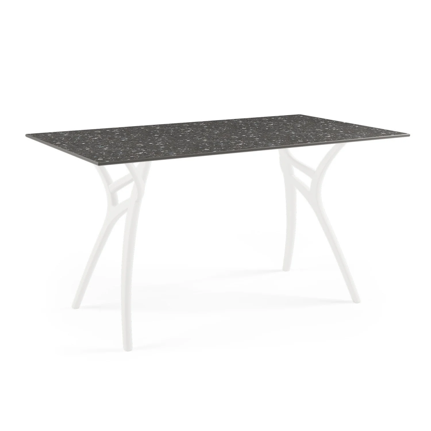 HPL Dark Terrazzo Leg Ivory White