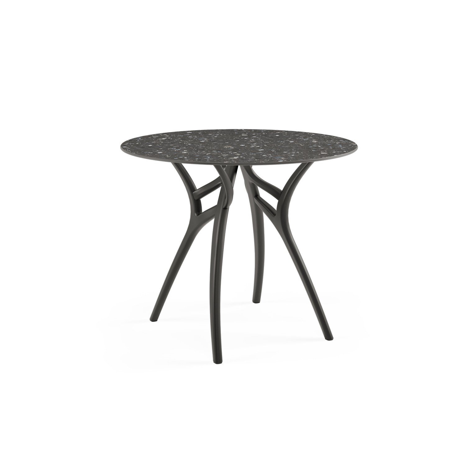HPL Dark Terrazzo Leg Black