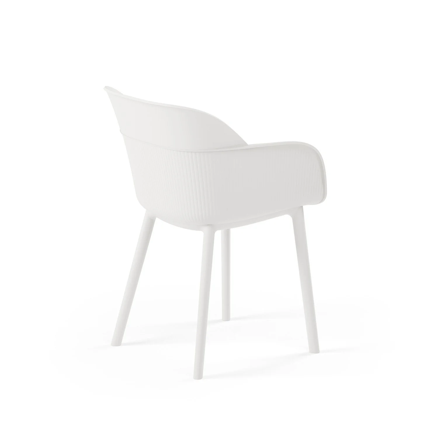 Shell-P Armchair Ivory White