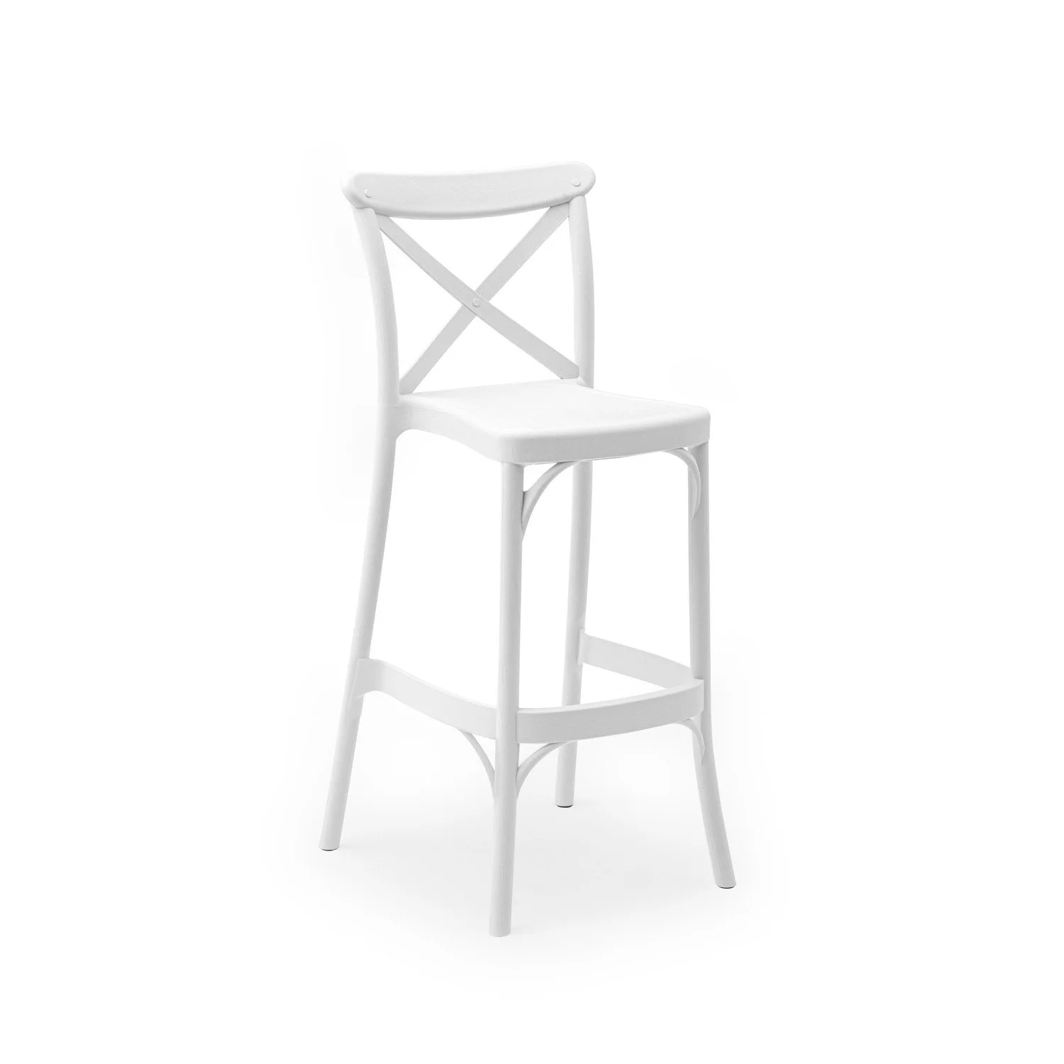Capri Bar Stool Ivory White