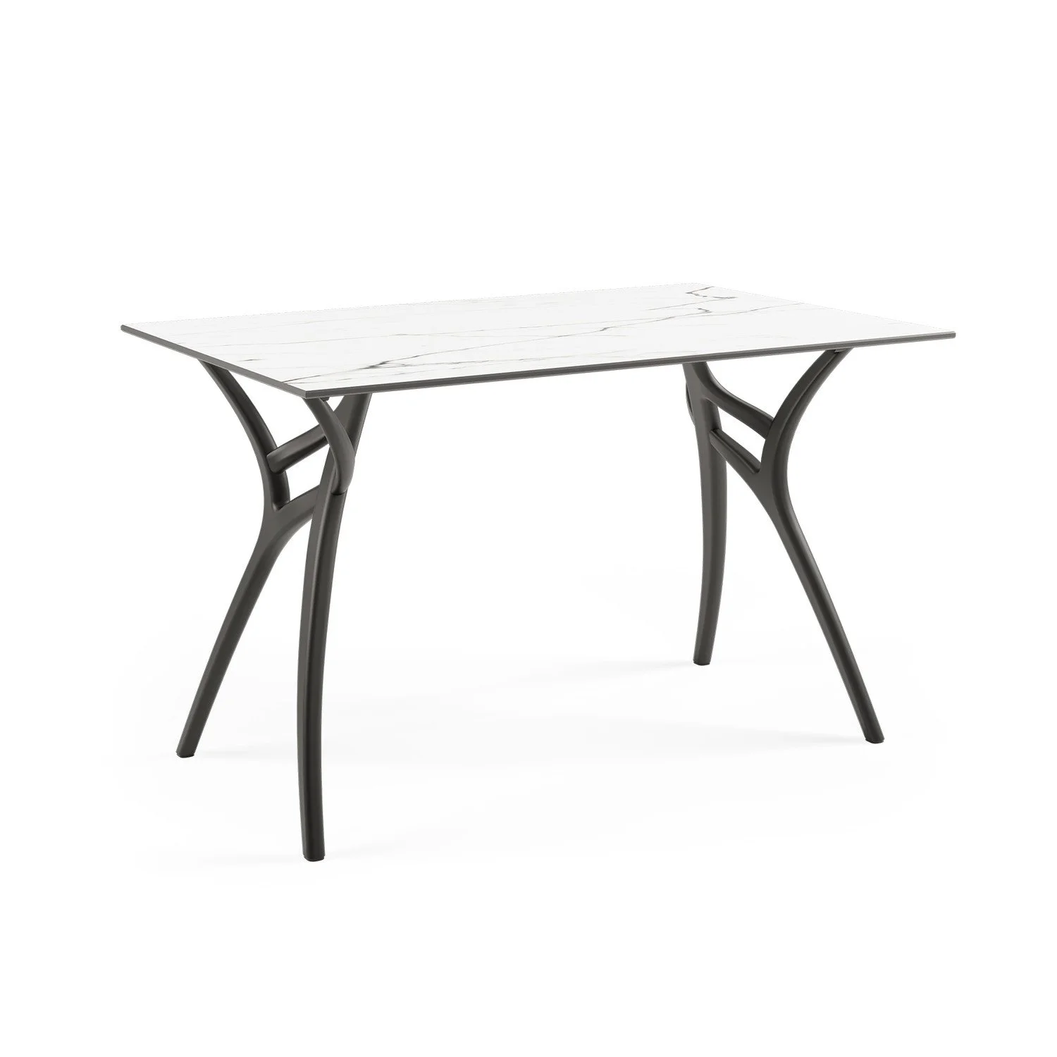 HPL White Marble Leg Black