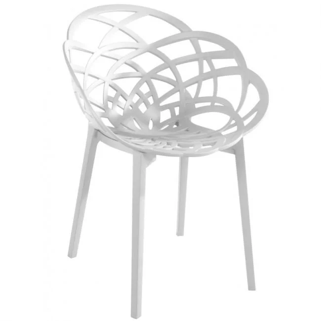 Flora Armchair Gloss White