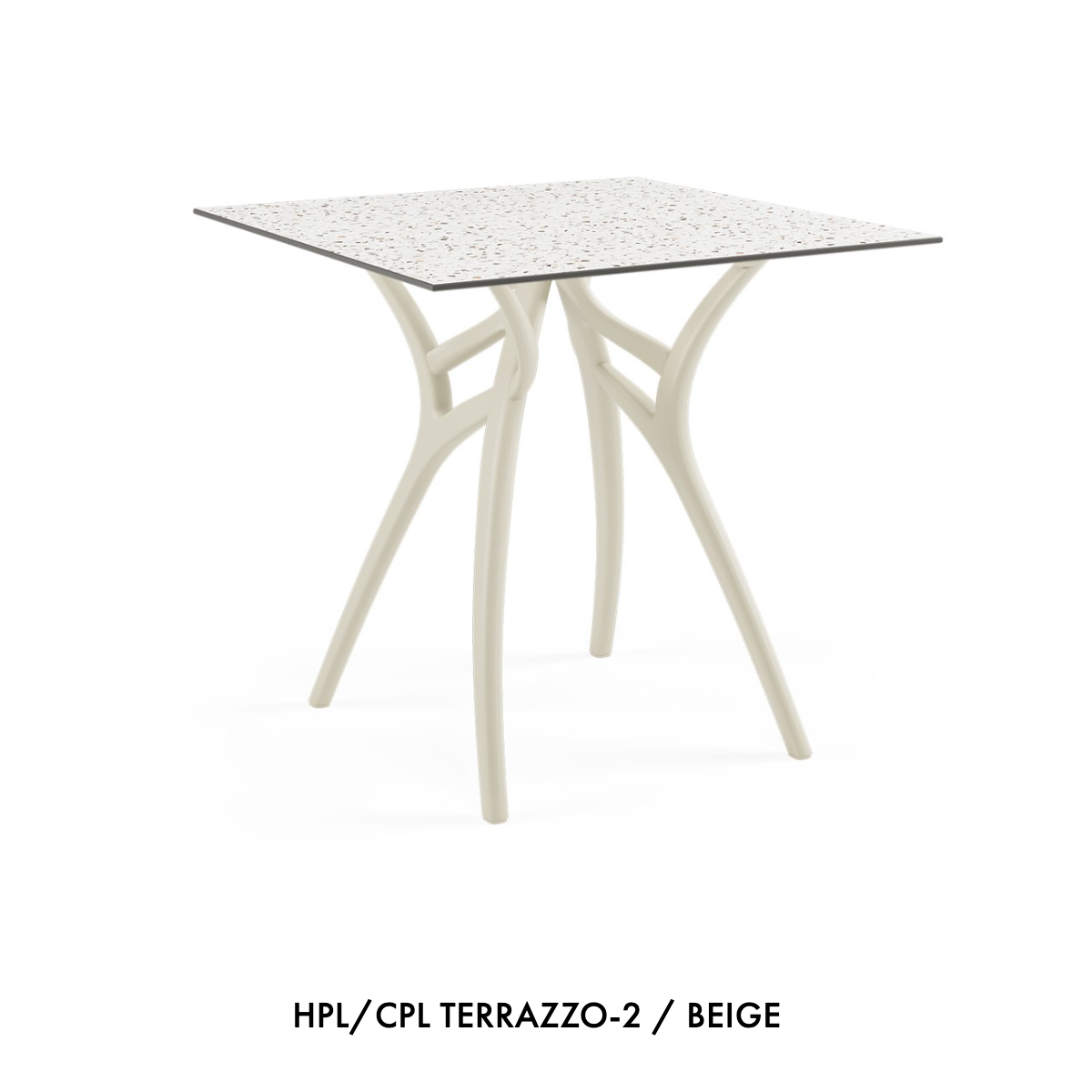 TABLE: IVY-L SQUARE 77x77cm | Available Tabletop Sizes: 30.3" x 30.3" | Indoor / Outdoor Suited