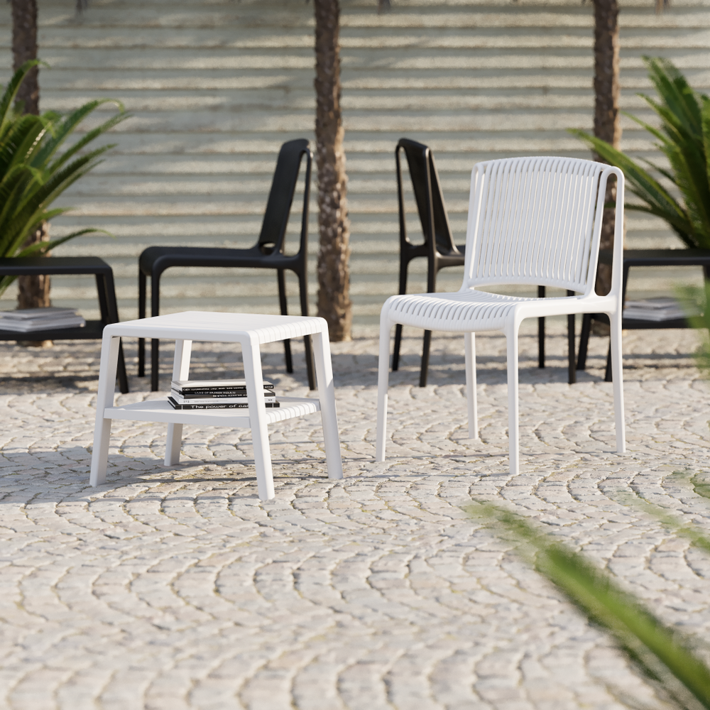 NES CHAIR | Color: Ivory White | Joker Coffee Table | Color: Ivory White