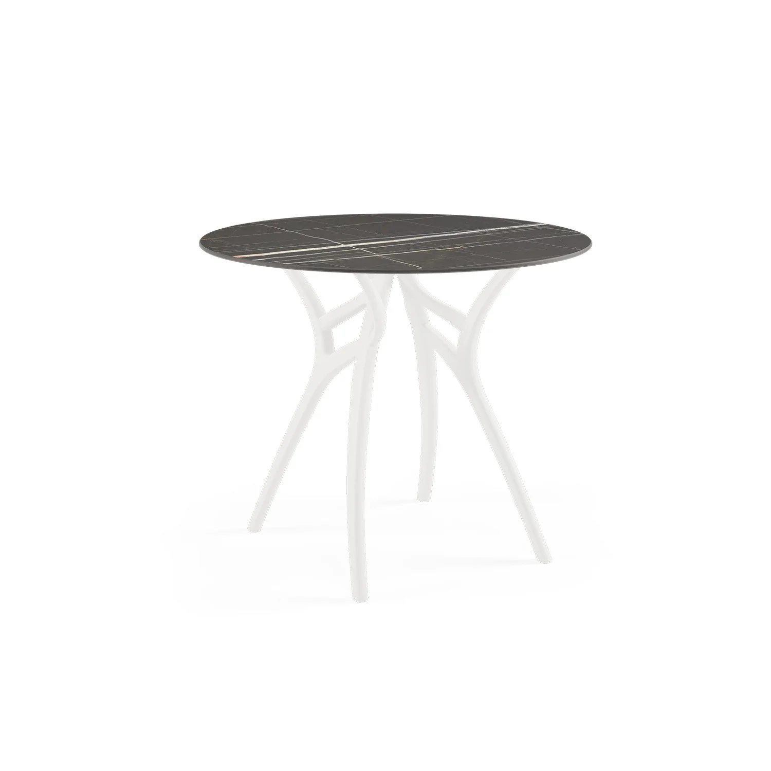 HPL Black Marble Leg Ivory White