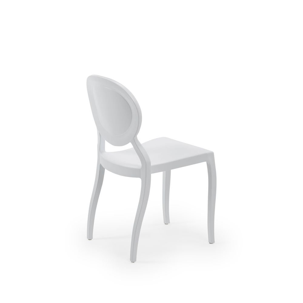 ROTUS CHAIR | Indoor / Outdoor Suited | Stackable Up To: 6 pcs | Color: Ivory White