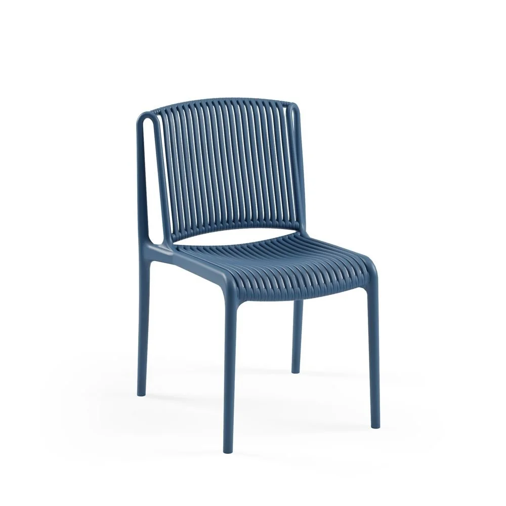 NES CHAIR | Indoor / Outdoor Suited | Stackable Up To: 4 pcs | Color: Sax Blue