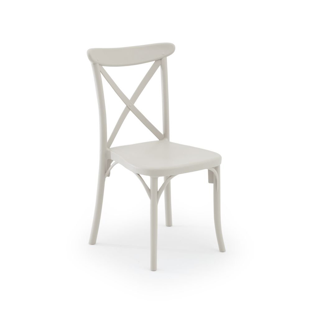 CAPRI CHAIR | Indoor / Outdoor Suited | Stackable Up To: 6 pcs | Color: Beige