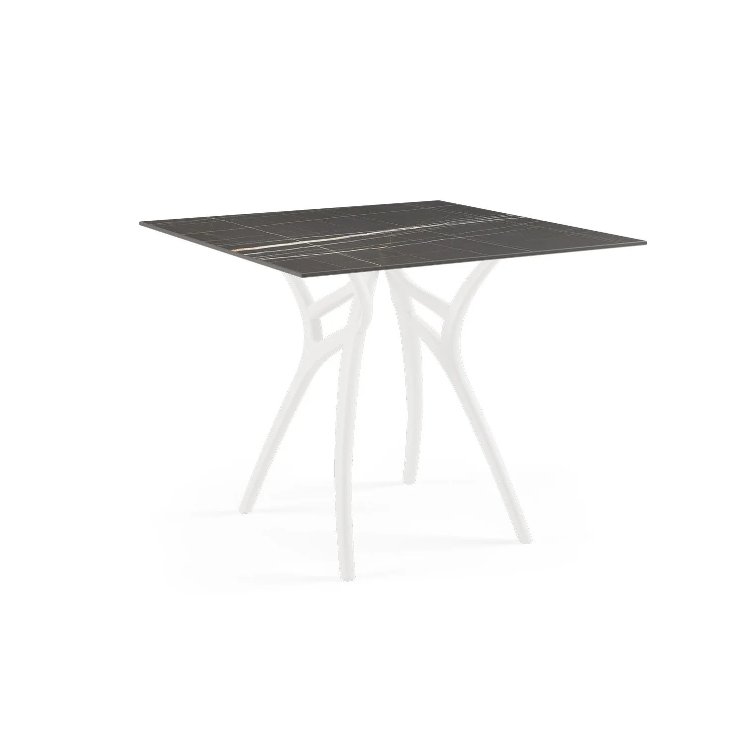 HPL Black Marble Leg Ivory White