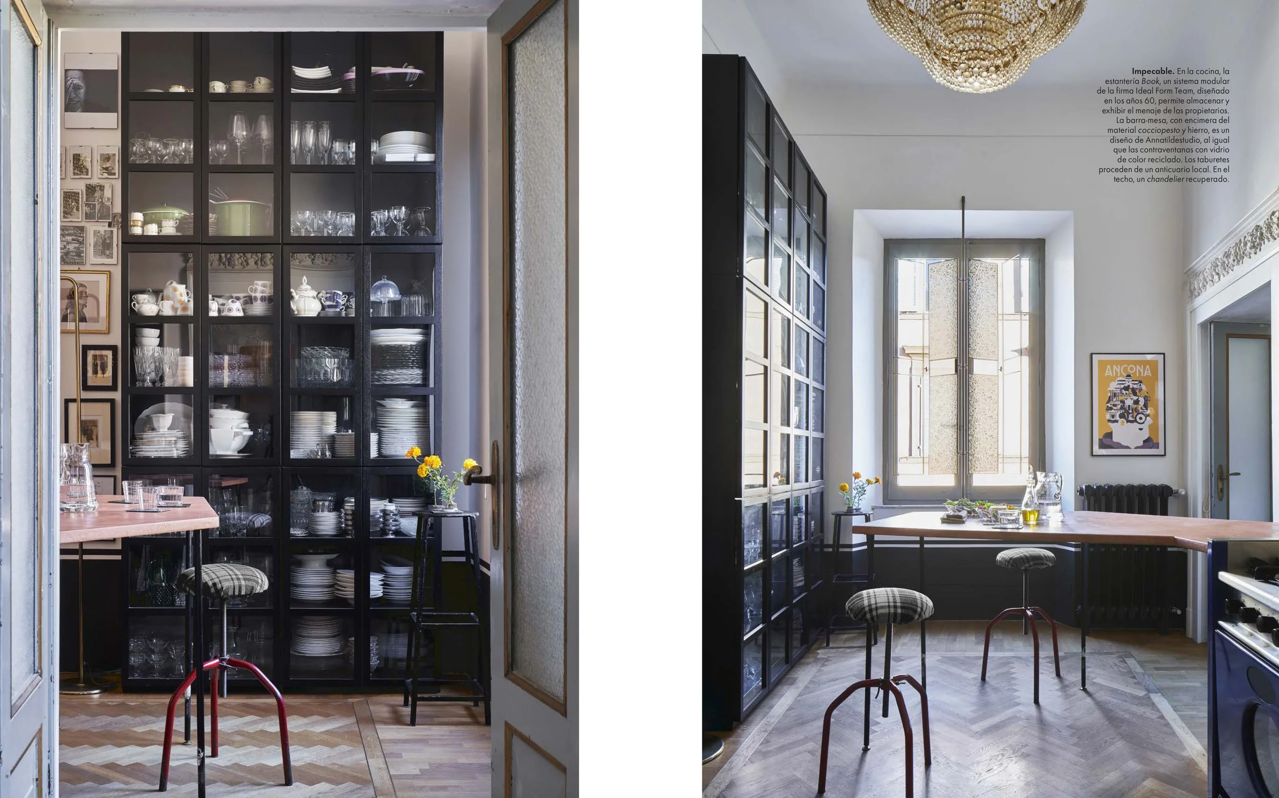 Progettazione e ristrutturazione zona pranzo e cucina di design ad Ancona