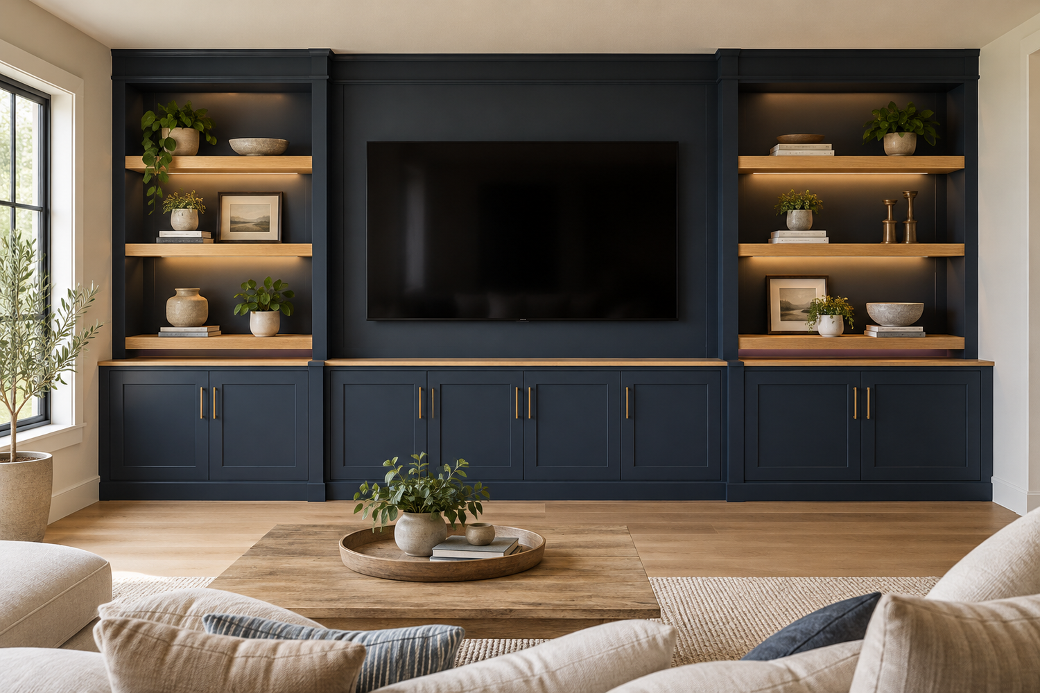 Design concept: Navy & Oak