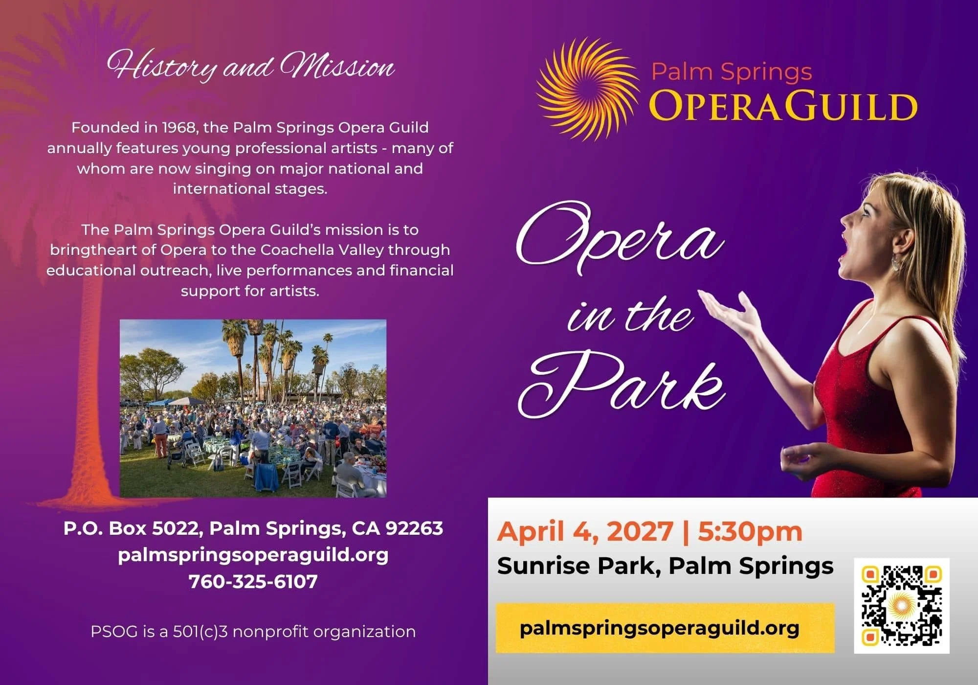 Palm Springs Opera Guild - Program Cover