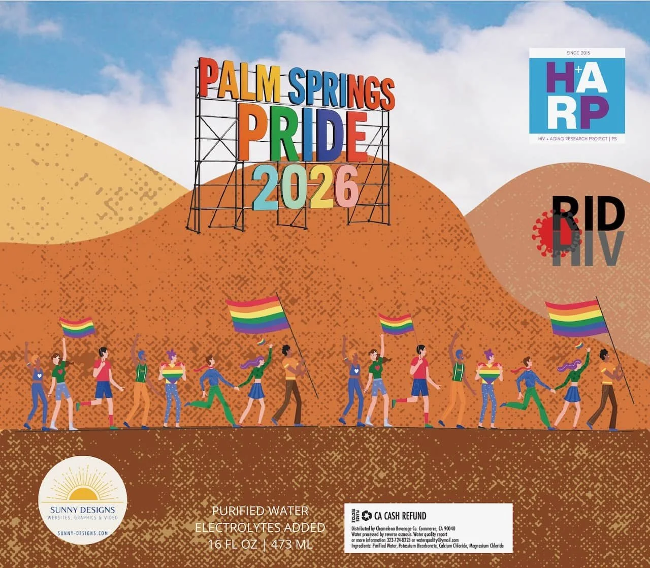 Waterbottle Design for HARP's Pride 2026
