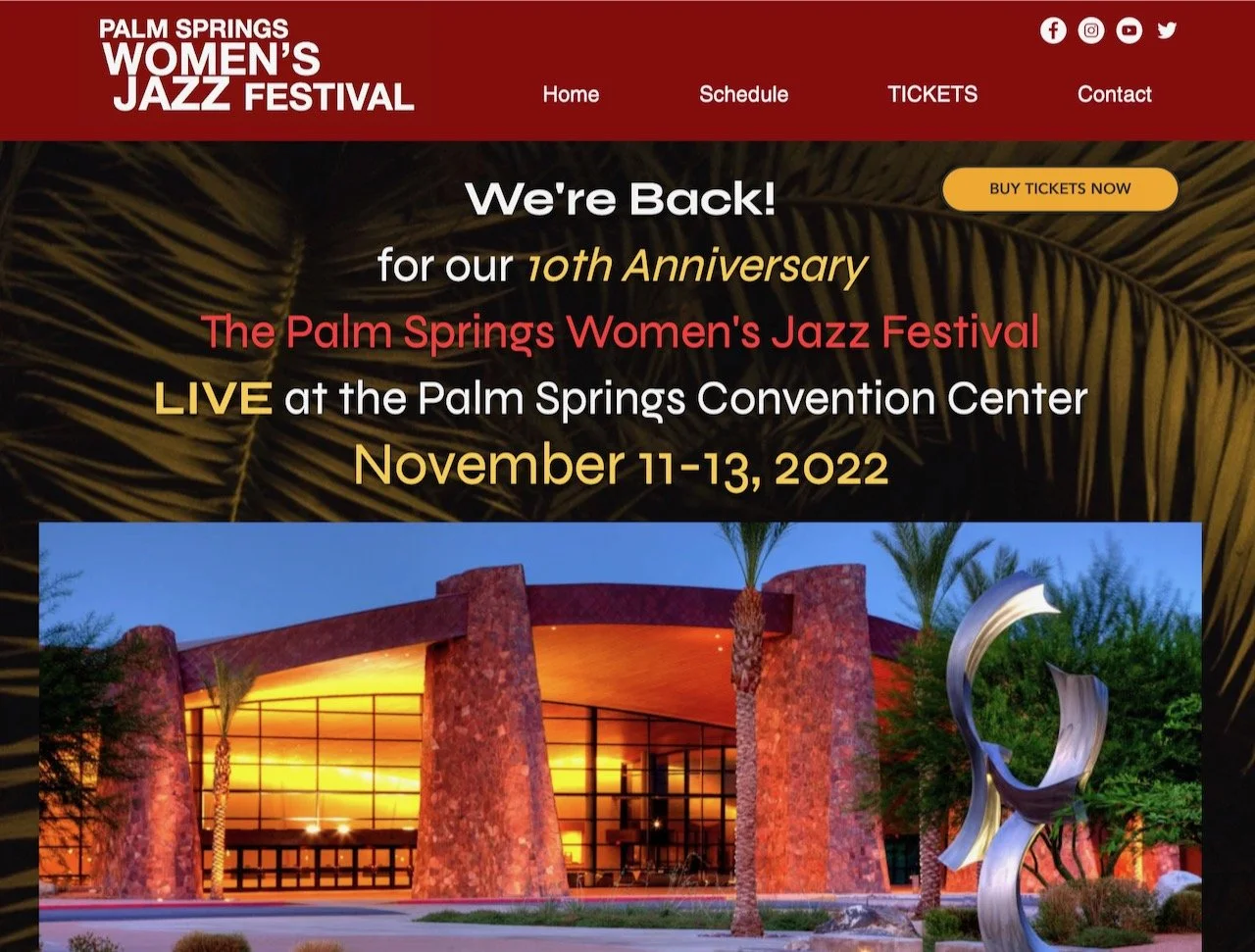 Palm Springs Women's Jazz Festival 2022 - Website
