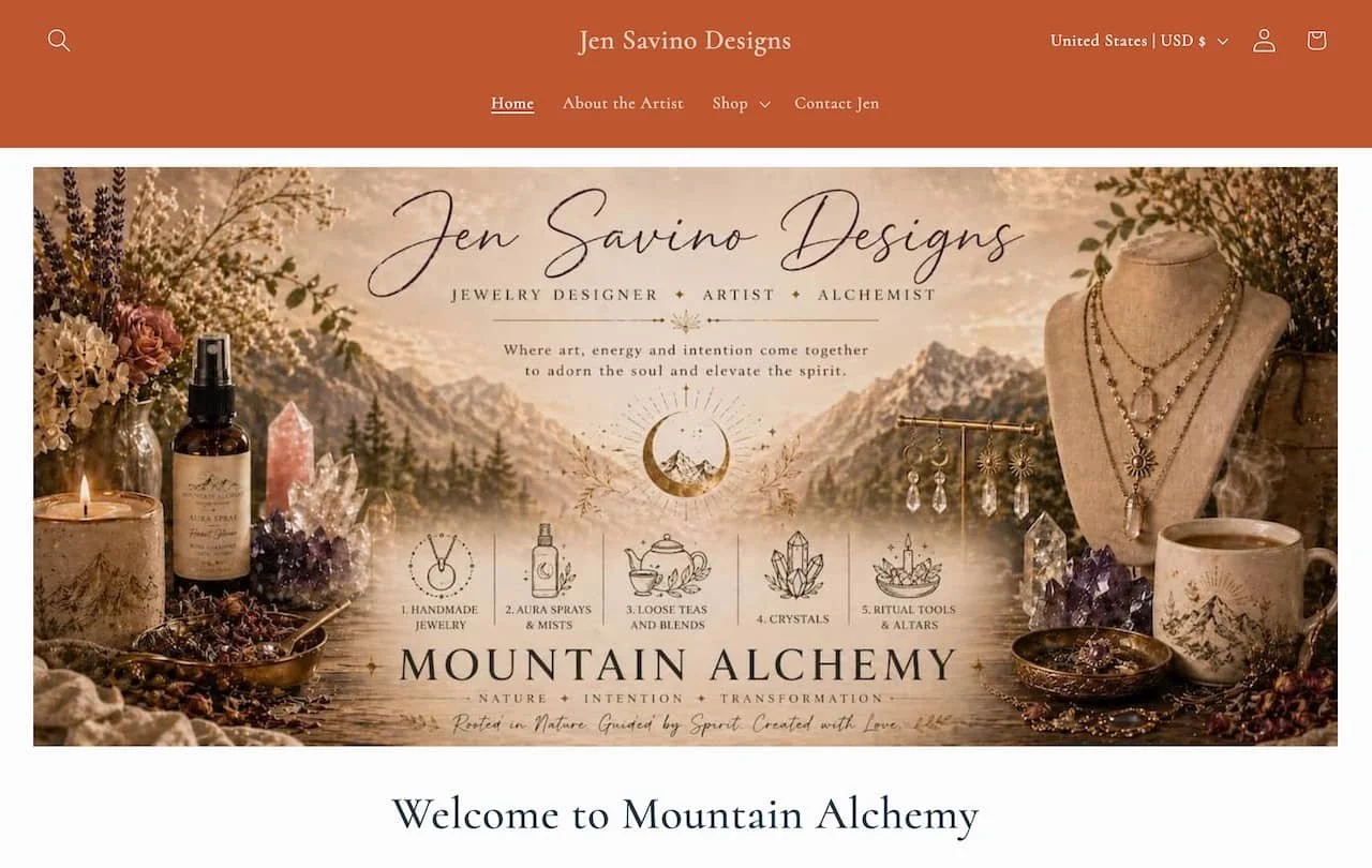 New Shopify Store for Jen Savino Designs