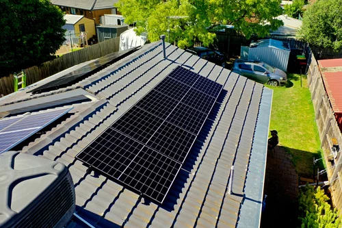 Drone view of Lily's solar panels