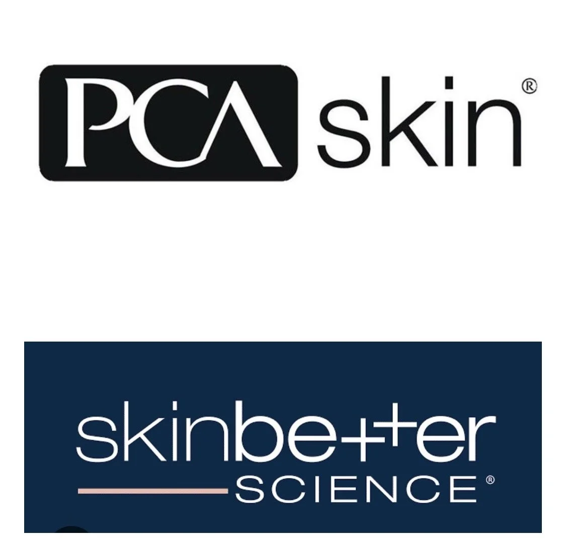PCA Skin logo and SkinBetter Science logo with a white background.