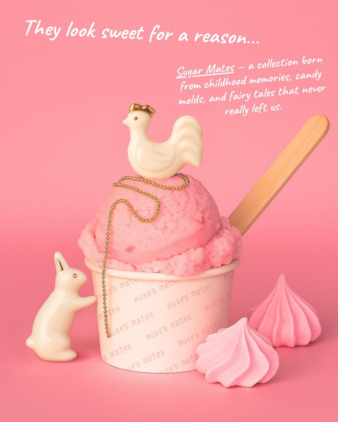 Sugar Mates🐇🐇🐇 is a porcelain collection inspired by childhood &mdash; where fairy tale creatures lived in our stories, our kitchens, and sometimes&hellip; in our gifts.

The rooster with the golden comb &mdash; a classic Slavic symbol of brightne