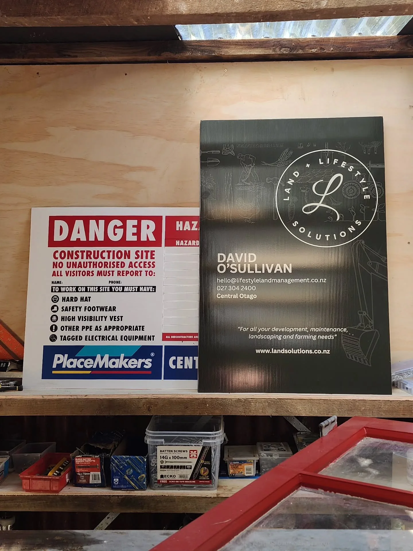 New signs.
New shed.
New projects.

Thanks for your support @placemakers_nz Alexandra 👏