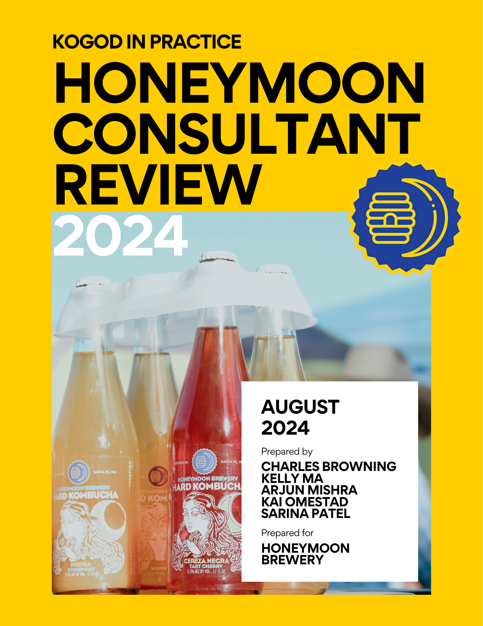 Graphic Design and Marketing Researcher for Pro-Bono Client  Honeymoon Brewery