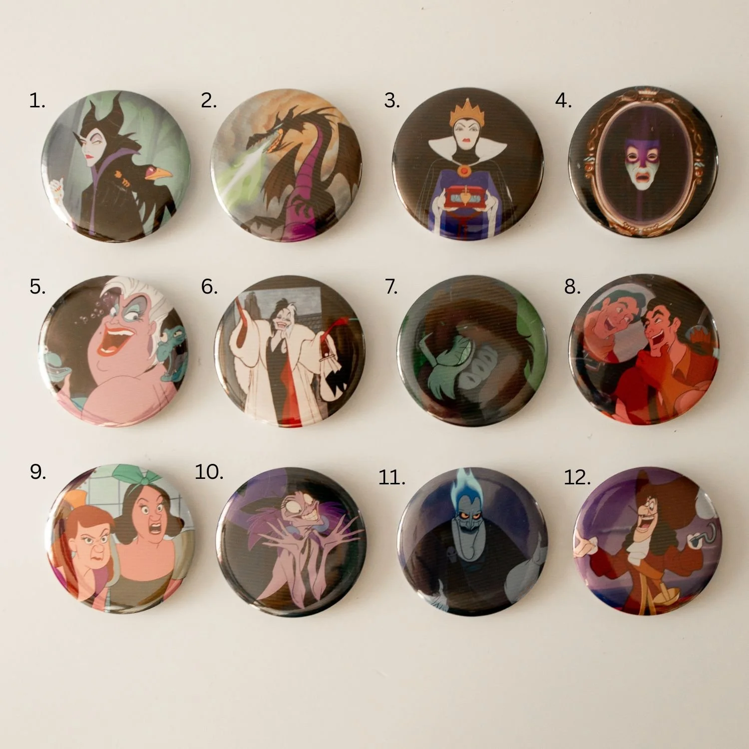 Villains 2.25" Buttons