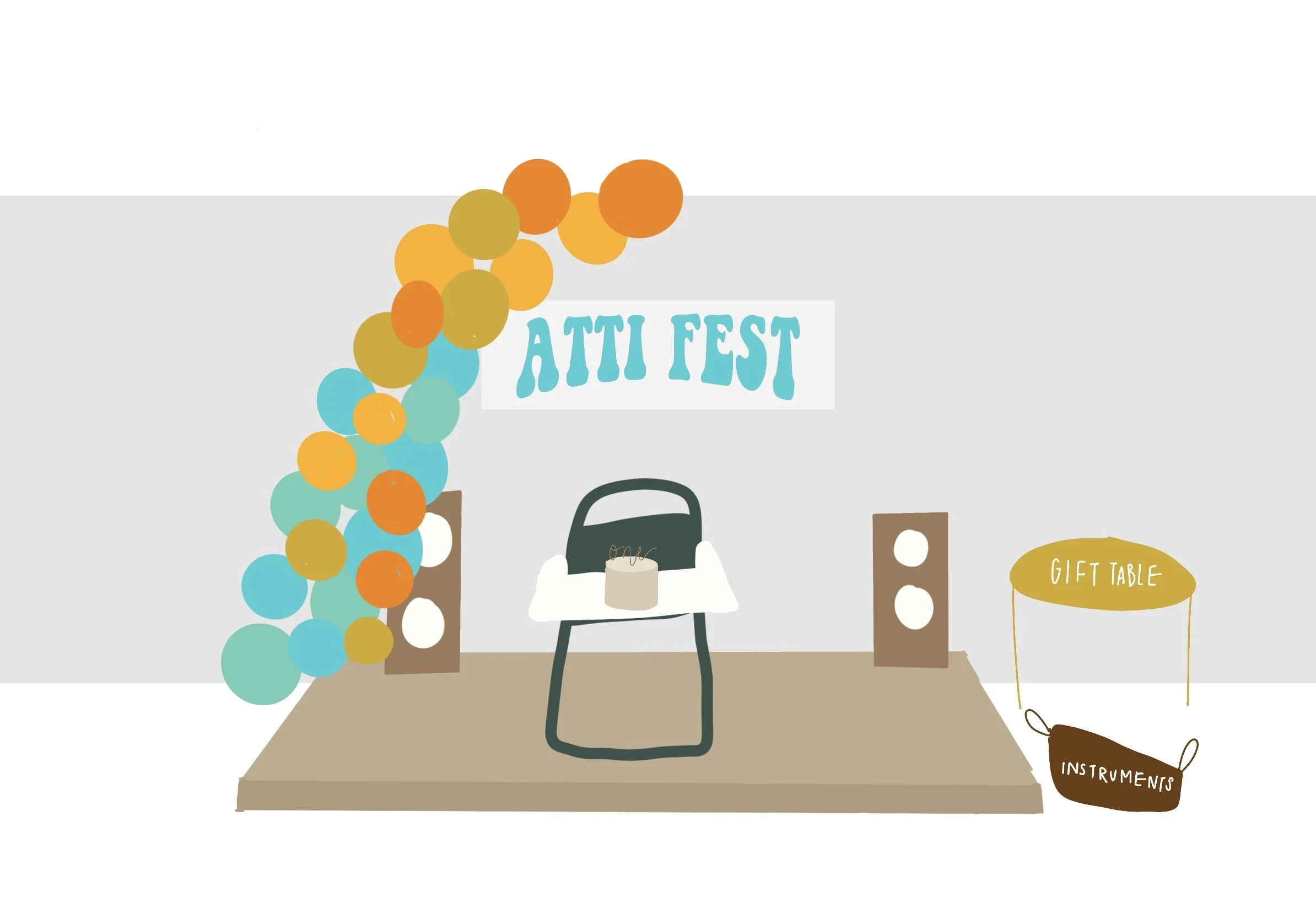 Initial sketch for the stage