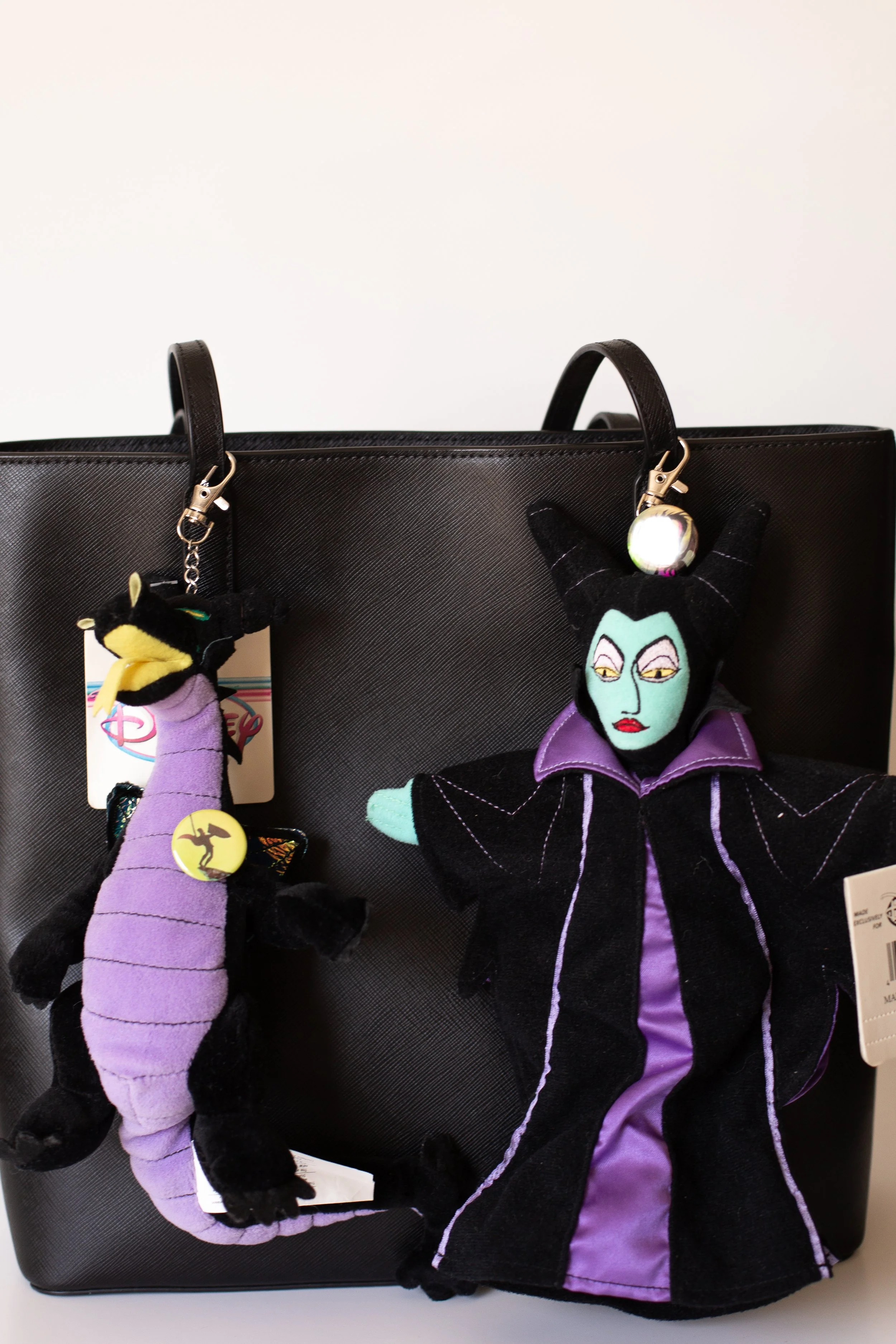 Malificent & Dragon Plush Bag Charm Set