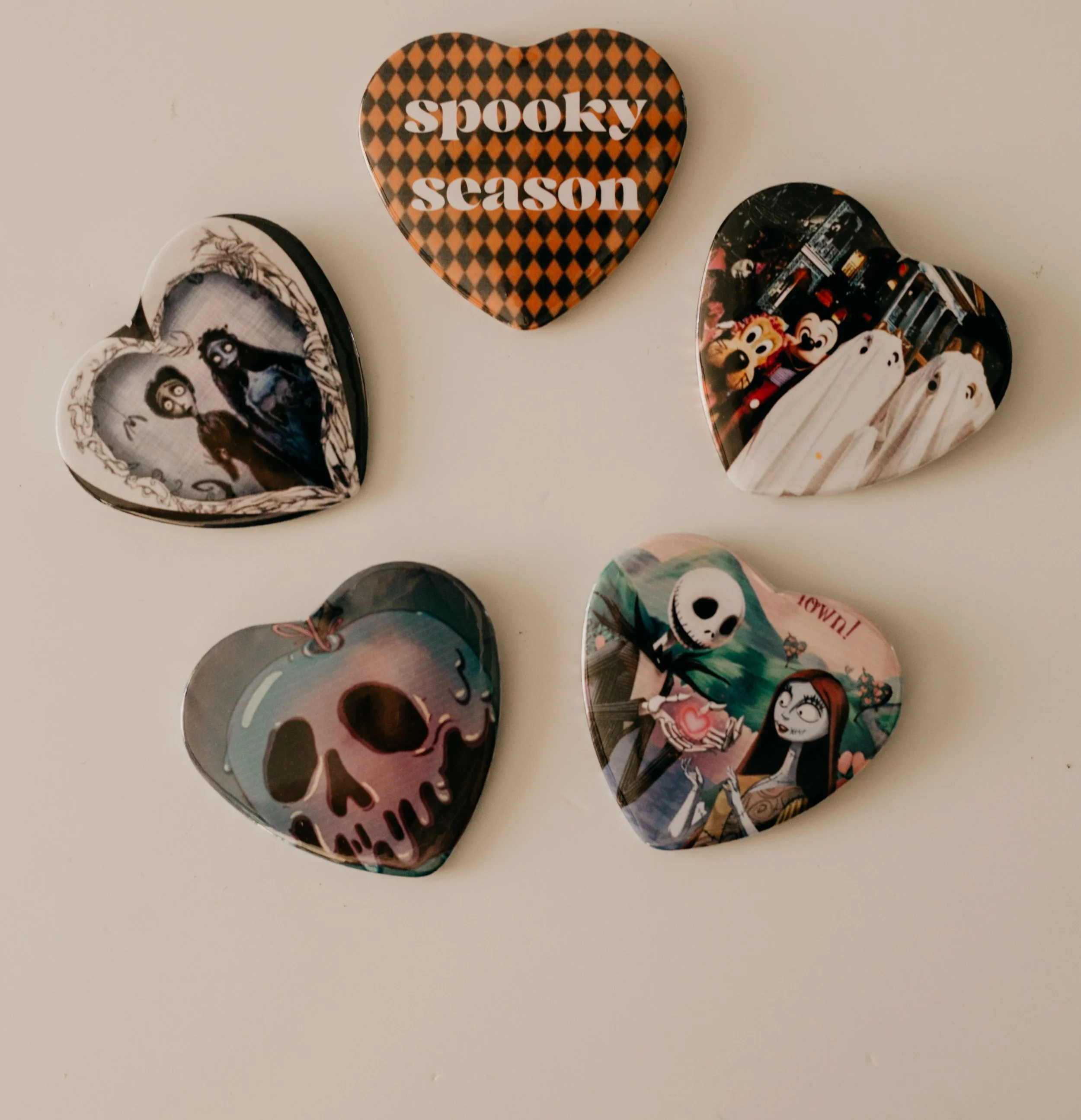 Halloween Heart Buttons