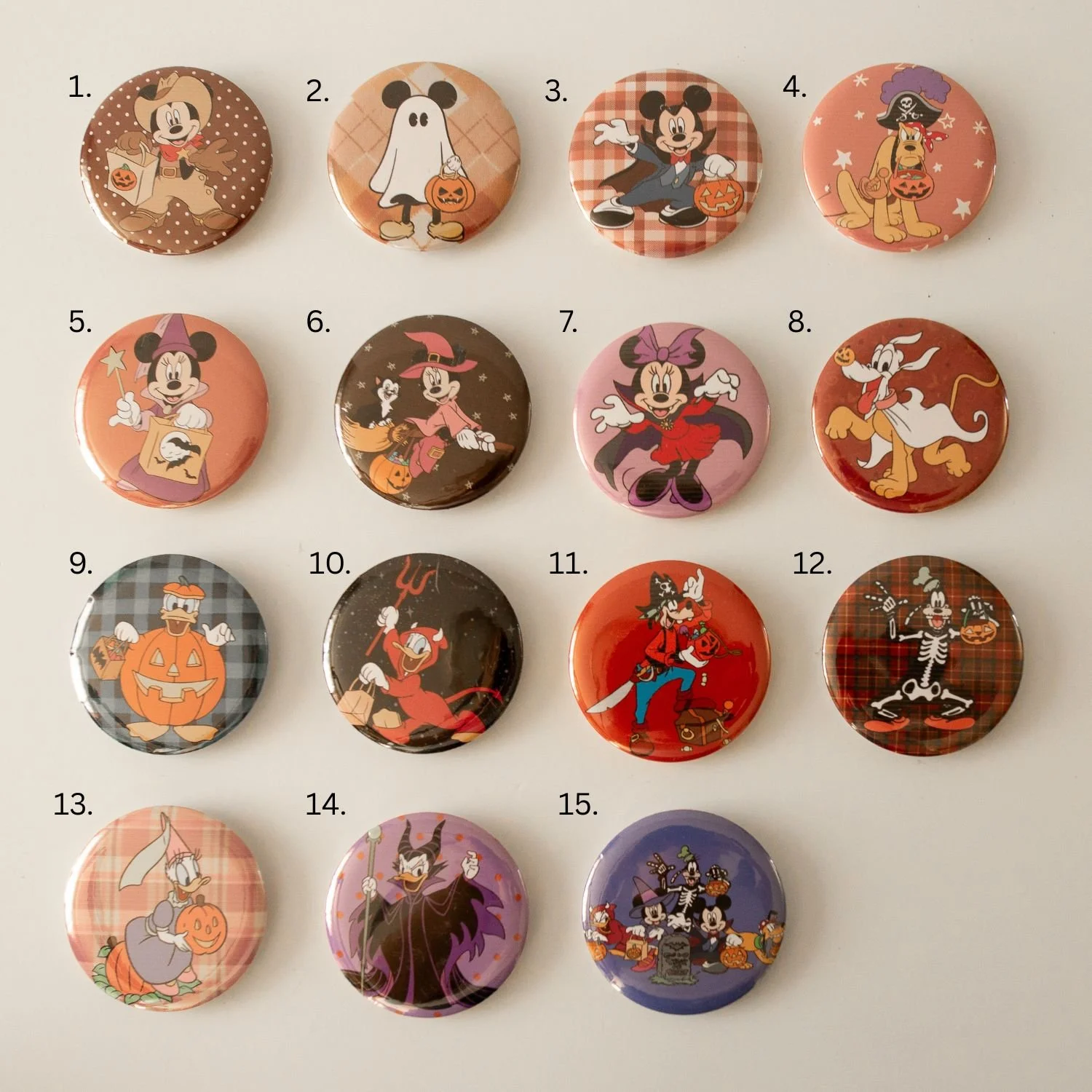 Mickey & Friends Halloween 2.25" Buttons