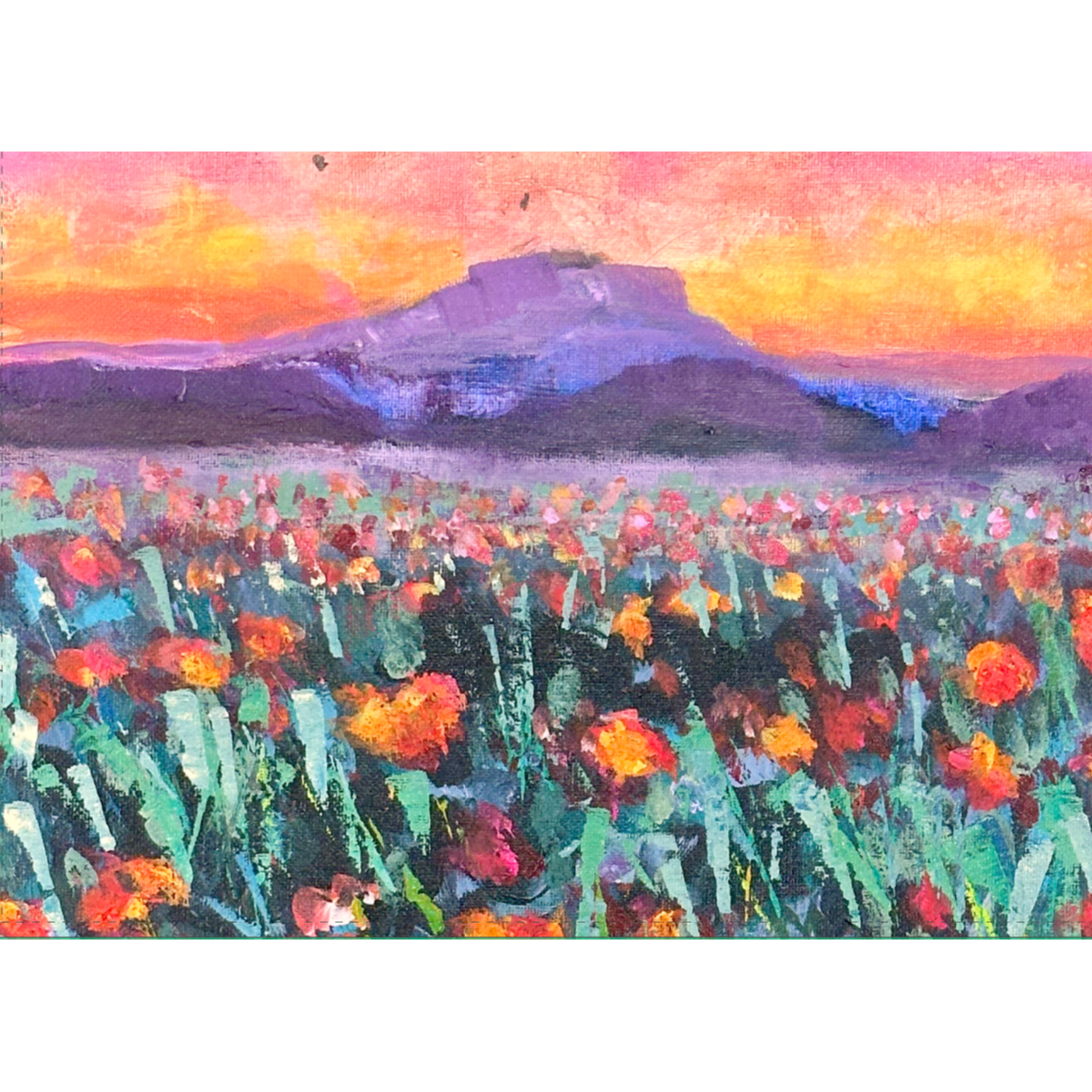 Pedernal with Poppies