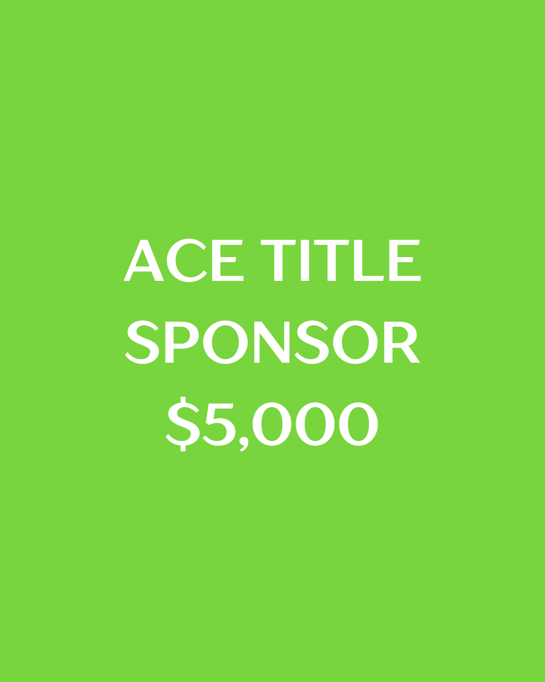 2026 ICF Golf Tournament ACE Title Sponsor