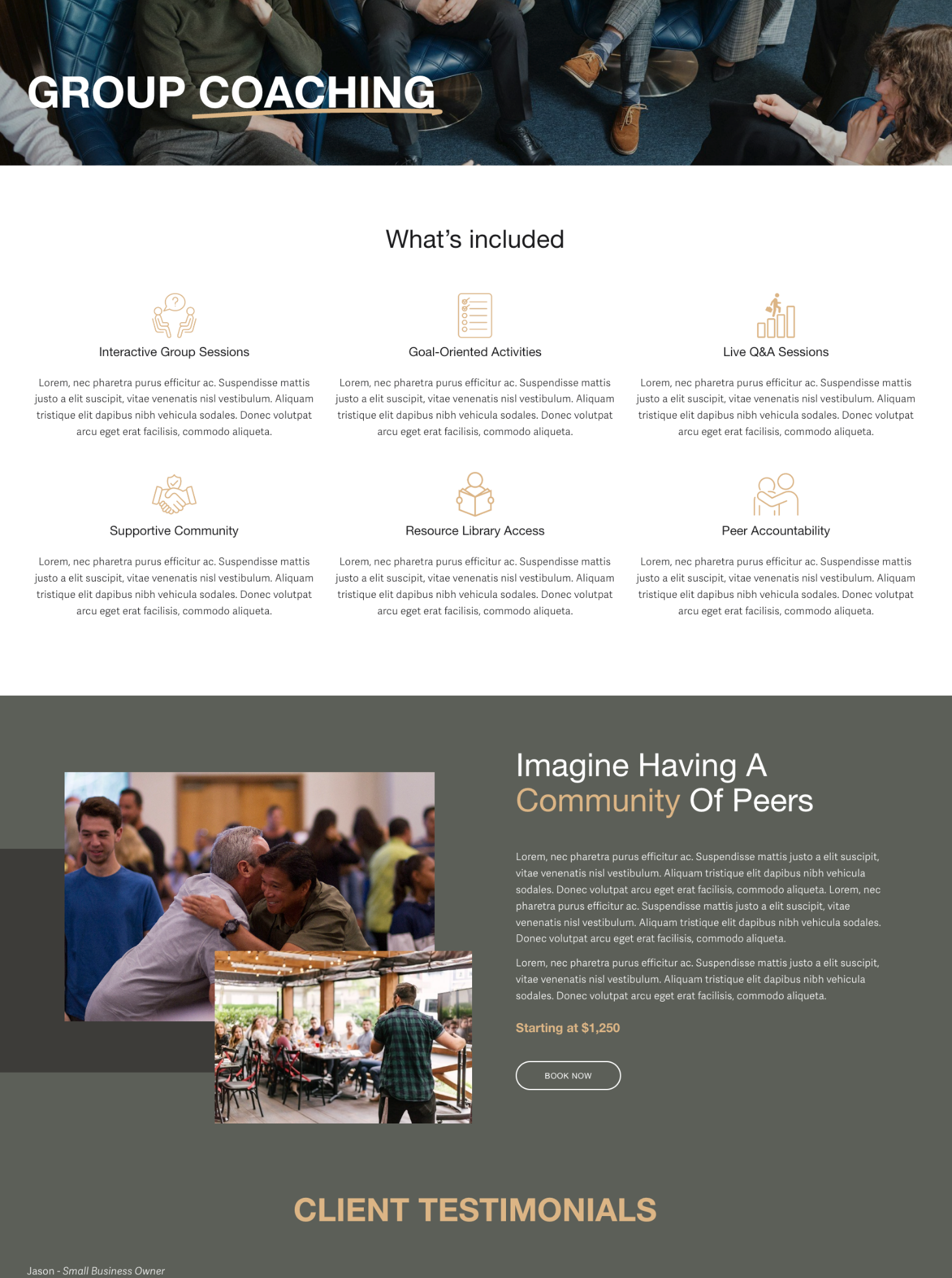 screenshot of website template