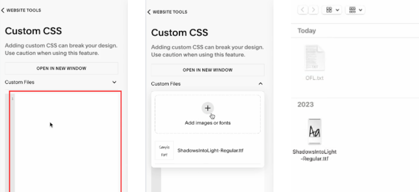 custom css menu