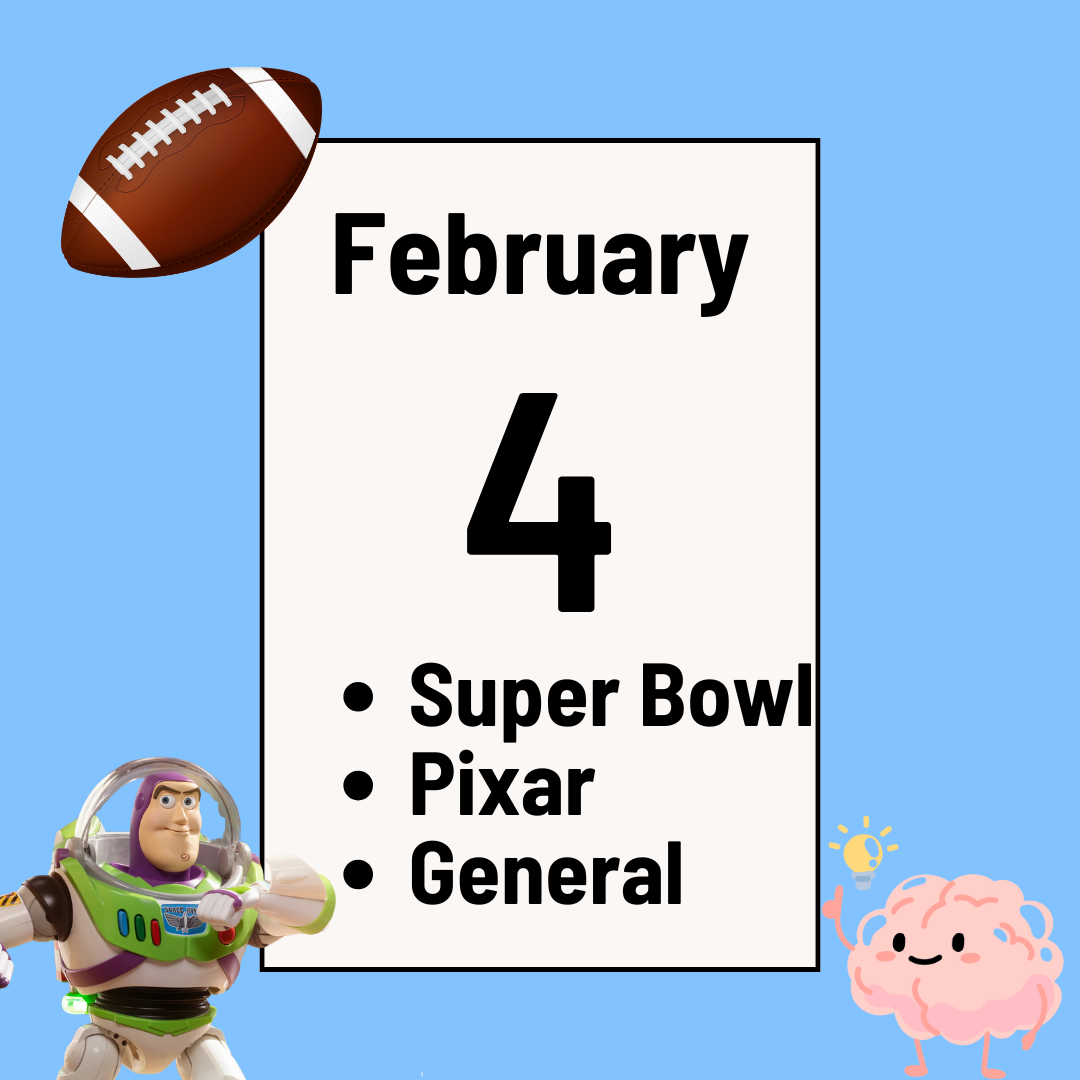 Super Bowl Trivia, Pixar Trivia, and General Trivia