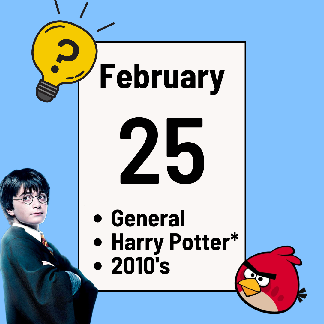 General Trivia, 2010’s Trivia, and Sorcerer’s Stone Trivia