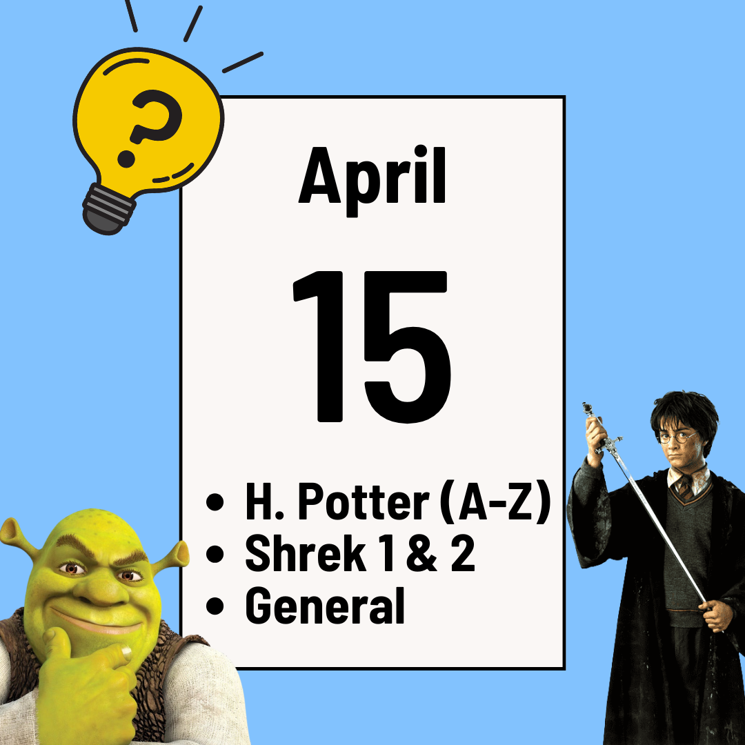 General Trivia, Harry Potter Trivia, &amp; Shrek Trivia