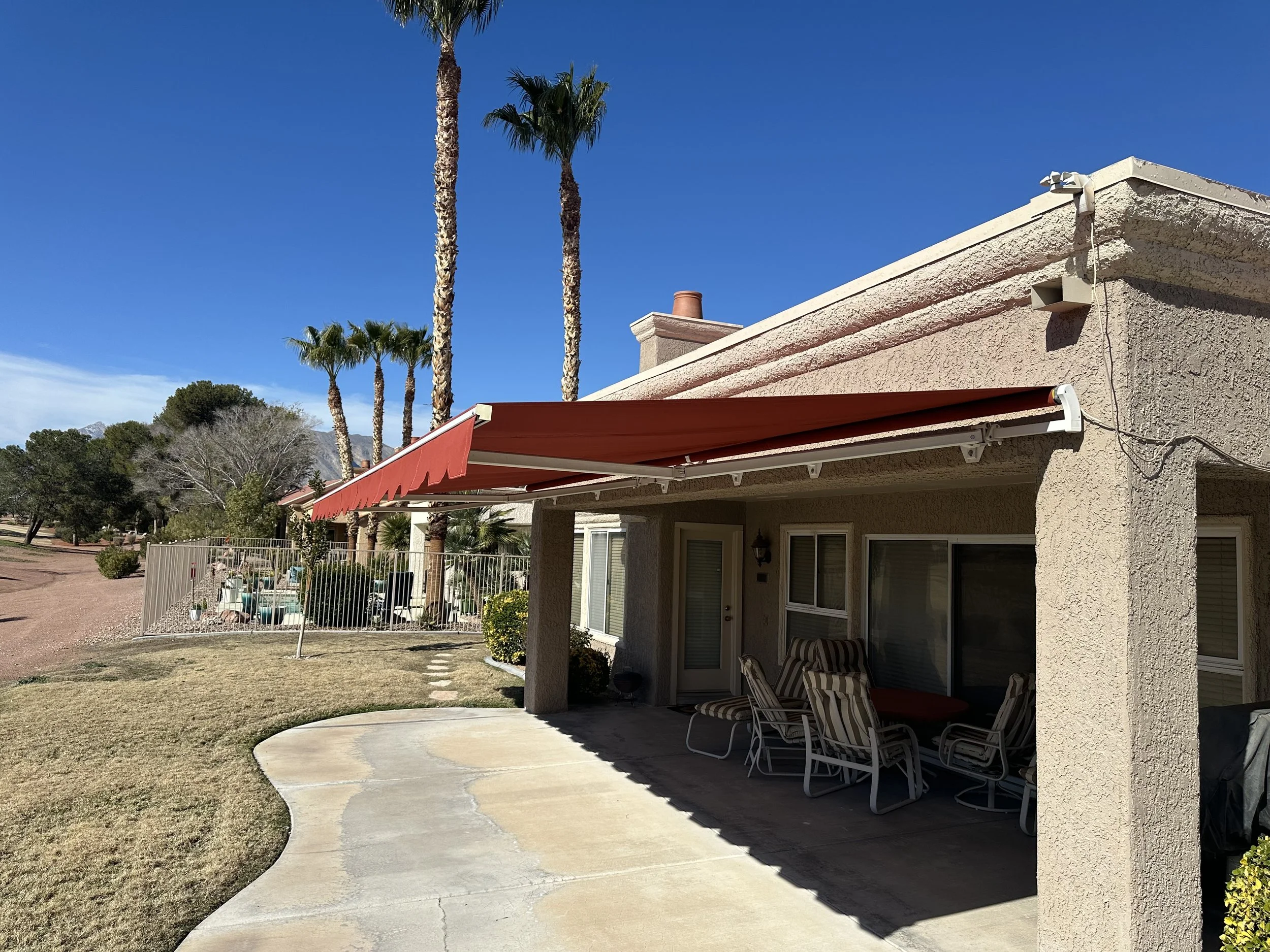 Transform your patio with retractable awnings - stylish, customizable, and easily retractable for weather protection at the touch of a button.