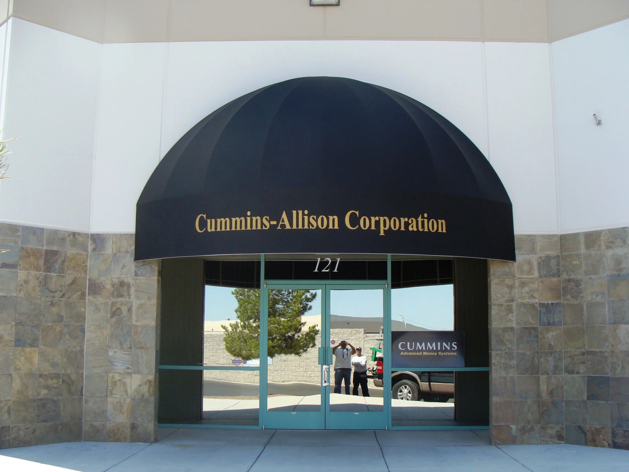 Commercial - Dome Awning w Signage - Black.JPG
