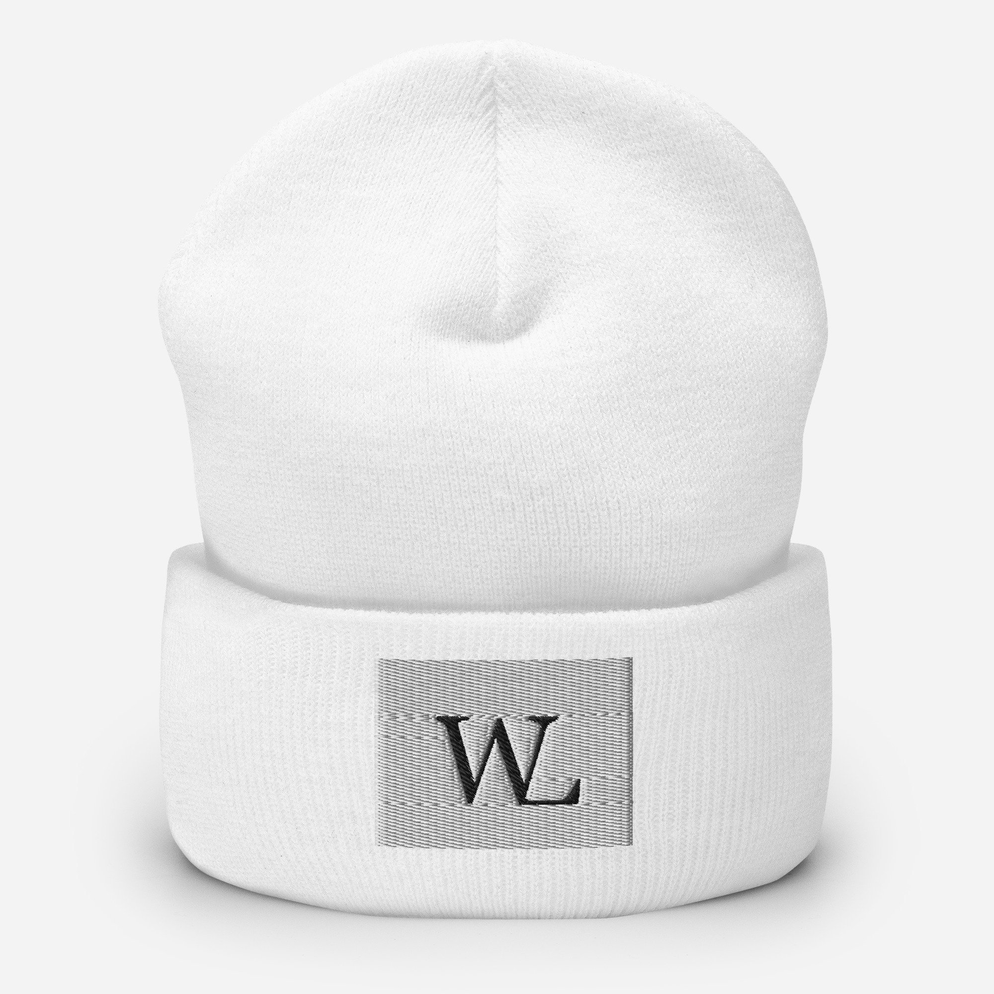 White Embroidered "WL" Beanie