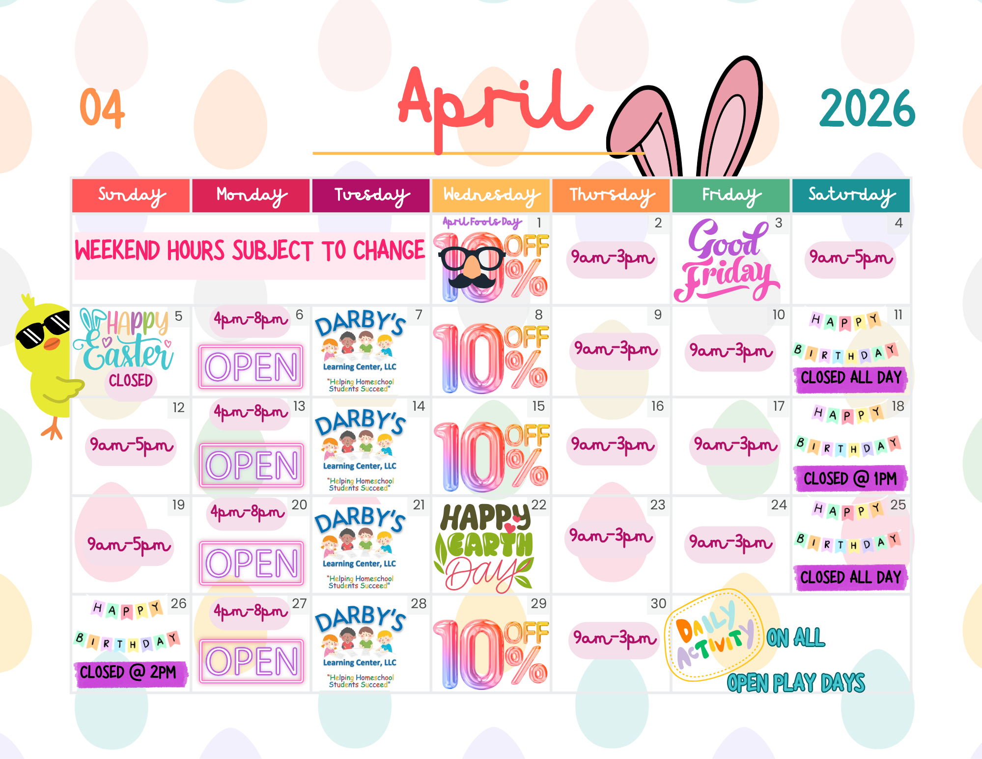 April Calendar