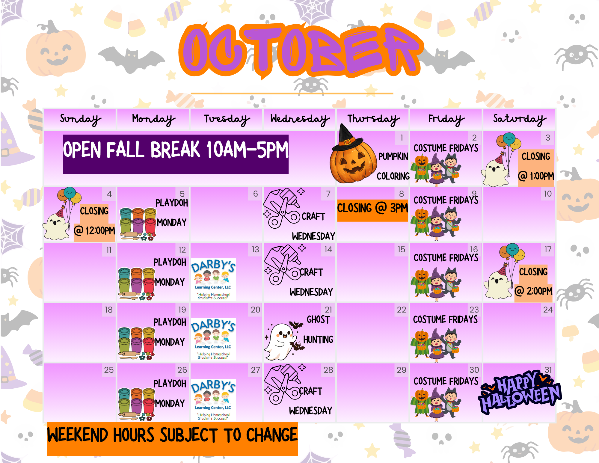 October Calendar