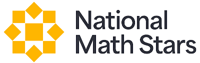 National Math Stars logo with yellow geometric star design