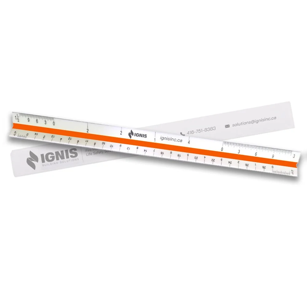 triangular scale ruler, engineers ruler, architects ruler